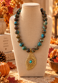 Autumn Feather Necklace