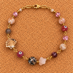 Spring Blossom 3-Piece Jewelry Set – Handmade Choker, Bracelet & Removable Pendant