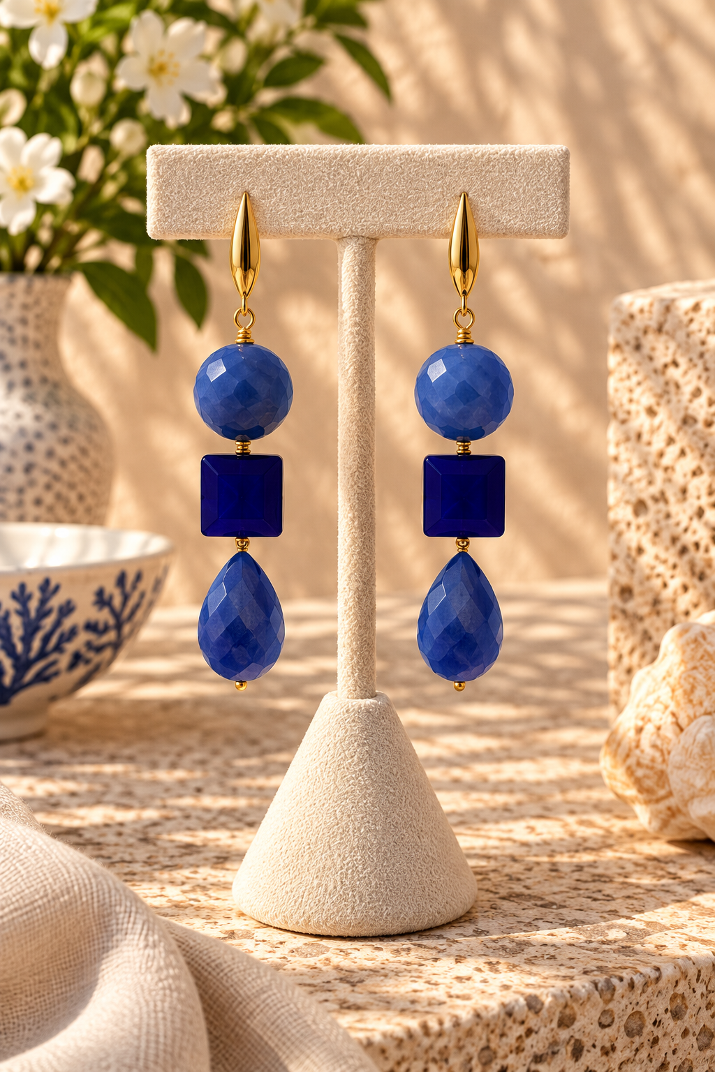 Cobalt Blue Drop Earrings
