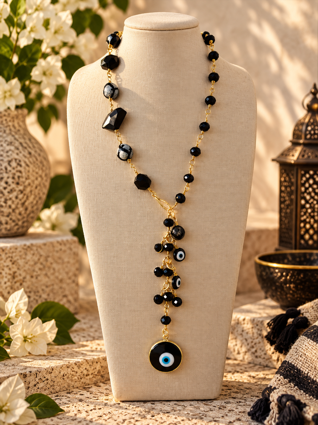 Midnight Guardian Long Necklace