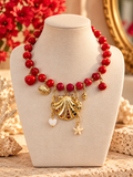Scarlet Sea Charm Choker