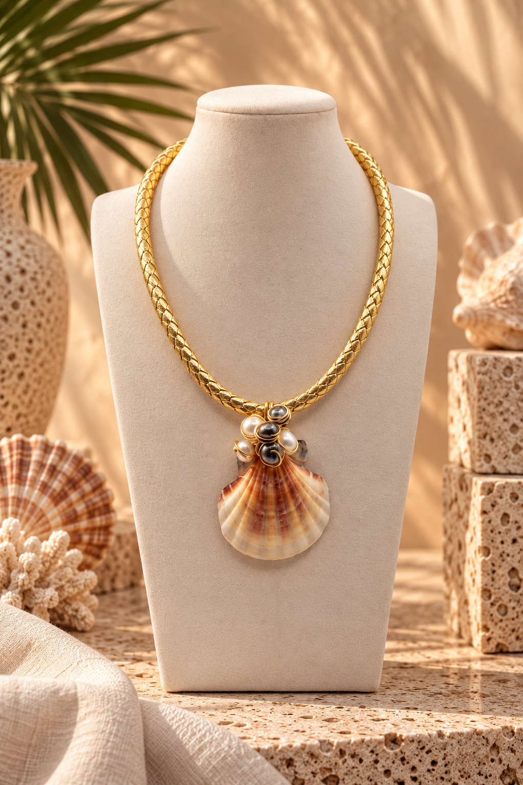 Golden Seashell Necklace