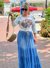 Load image into Gallery viewer, Blue Maxi Skirt