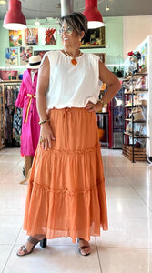 Brick Maxi Skirt